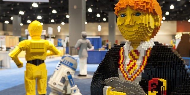 Characters from your favorite television shows and movies stand side-by-side with original LEGO creations.
