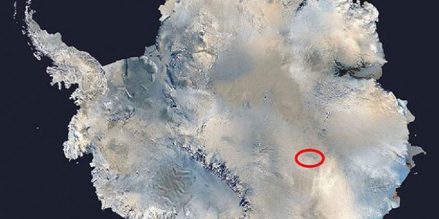 NASA photo of Lake Vostok in Antarctica.