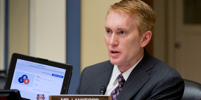 FILE: Nov. 13, 2013: Rep. James Lankford, R-Okla., on Capitol Hill, in Washington, D.C.