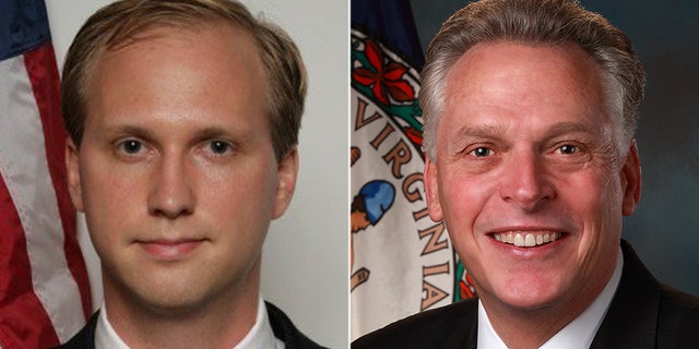 Nathan Larson, left, an admitted pedophile, is legally able to run for Congress in Virginia this year because of a 2016 decision by then-Gov. Terry McAuliffe to restore voting rights to thousands of criminals.