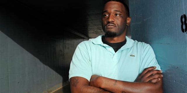 Feb. 1: Marine Corps Pvt. Lazzaric Caldwell poses for a photo in Oceanside, Calif. Caldwell, a Marine Corps private who cut his wrists in an undisputed suicide attempt, is fighting his conviction for intentional self-injury, a military charge often used to prosecute service members who try to shirk their duties.