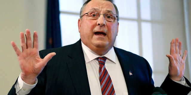 FILE - In this Jan. 8, 2016, file photo, Gov. Paul LePage speaks at a news conference at the State House in Augusta, Maine. Lepage said Wednesday, Aug. 31, 2016, he intends to seek "spiritual guidance" in hopes of quieting a controversy he created when he left an obscene message on a Democratic lawmaker's voicemail and then said he wished he could challenge him to a duel and point a gun at him. LePage said he doesn't intend to talk to the media anymore, a claim he has made before. (AP Photo/Robert F. Bukaty, File)