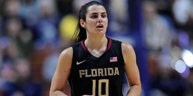 December 11, 2015: Florida State Seminoles Guard Leticia Romero (10) during the game as the Uconn Huskies take on the Florida State Seminoles at the Mohegan Sun Arena in Uncasville, Connecticut. (Photo by Williams Paul/Icon Sportswire) (Photo by Williams Paul/Icon Sportswire/Corbis via Getty Images)