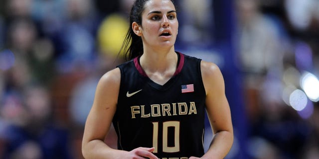 December 11, 2015: Florida State Seminoles Guard Leticia Romero (10) during the game as the Uconn Huskies take on the Florida State Seminoles at the Mohegan Sun Arena in Uncasville, Connecticut. (Photo by Williams Paul/Icon Sportswire) (Photo by Williams Paul/Icon Sportswire/Corbis via Getty Images)