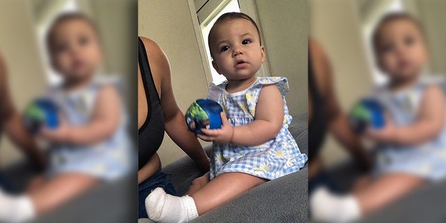 Liana Valino, a 9-month-old in Florida, was fatally mauled by a pit bull as she sat in a bouncy chair. (Facebook)
