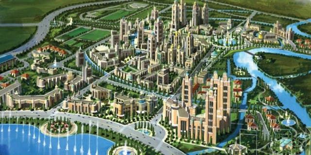 A rendering of a possible city to be built in Liberland. (Courtesy of Liberland)