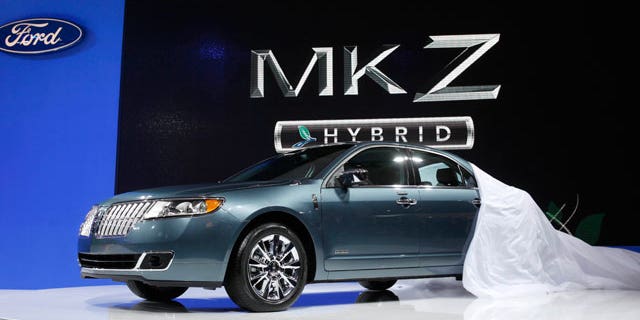 The 2011 Lincoln MKZ Hybrid is unveiled at the 2010 New York Auto Show