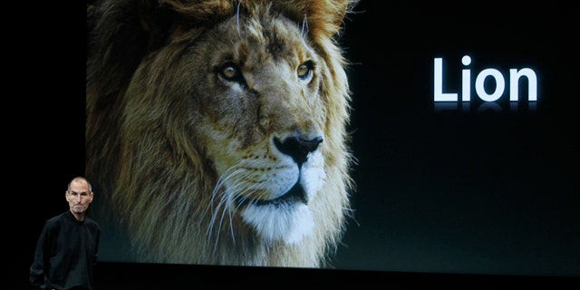 Apple CEO Steve Jobs talks about the new Apple Mac X Lion at Apple headquarters in Cupertino, Calif., Wednesday, Oct. 20, 2010. (AP Photo/Tony Avelar)