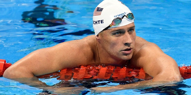 Ryan Lochte on Aug. 9, 2016 during the swimming competitions at the 2016 Summer Olympics in Rio de Janeiro, Brazil.