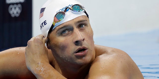 Ryan Lochte on Aug. 9, 2016 during the swimming competitions at the 2016 Summer Olympics, in Rio de Janeiro, Brazil.