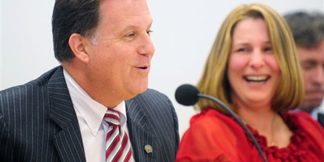 October 2009: Cumberland County legislator Louis Magazzu speaks during a news conference in Downe Township, N.J.