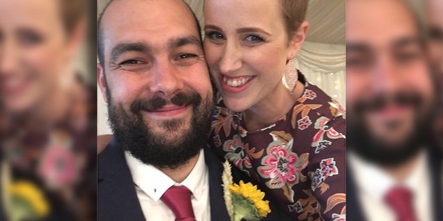 Louise with her partner Matt, father of her son Jude.