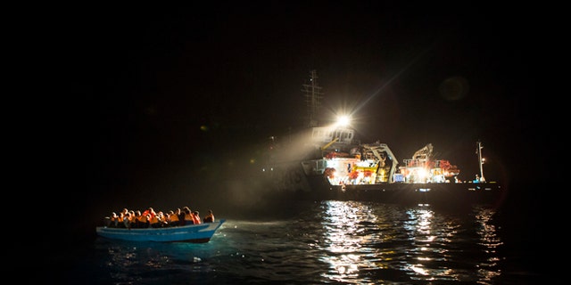 Vessels like the Responder patrol the waters of the Mediterranean Sea to rescue large groups of refugees.