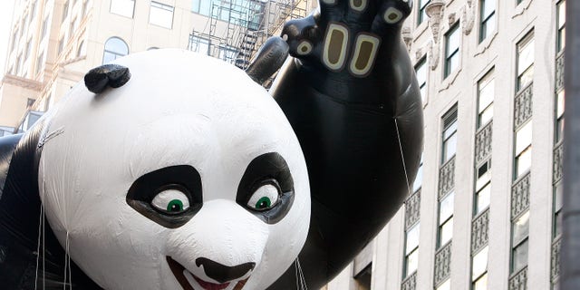 NEW YORK, NY - NOVEMBER 22: The Kung Fu Panda balloon is seen during the 86th Annual Macy's Thanksgiving Day Parade on November 22, 2012 in New York City. (Photo by Mike Lawrie/Getty Images)