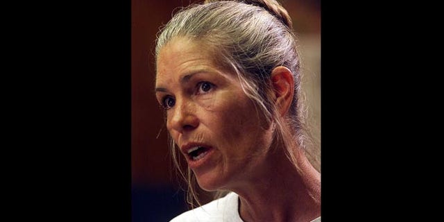 Leslie Van Houten speaks during her parole hearing in this June 28, 2002, file photo taken at the California Institution for Women in Corona, Calif. 44 years after she went to prison.