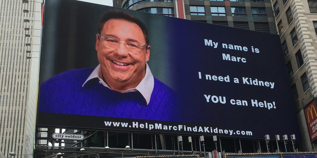 Marc Weiner decided to take his search for a donor to Times Square.