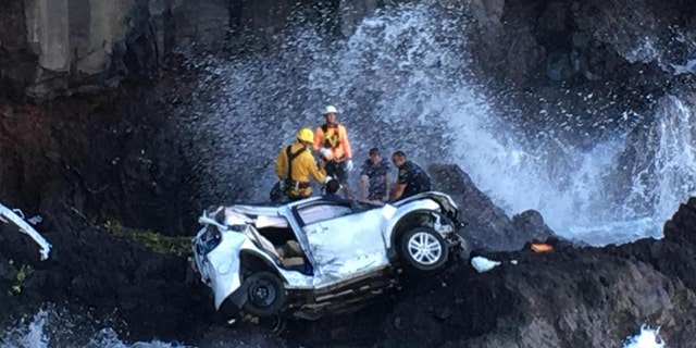 Witnesses said they saw the Duvals' SUV accelerate, then take a "sharp left" turn onto a rock wall, before it plunged 200 feet off a cliff.