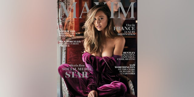 Alexis Ren is on the cover of Maxim's August 2017 issue.