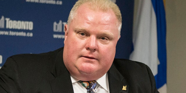 Nov 5, 2013: Toronto Mayor Rob Ford addresses the media at City Hall in Toronto.
