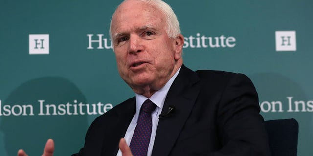U.S. Sen. John McCain (R-AZ) speaks during a discussion at the Hudson Institute July 21, 2015 in Washington, DC. (Photo by Alex Wong/Getty Images)