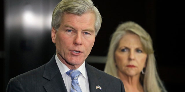 FILE: Tuesday, Jan. 21, 2014: Former Virginia Gov. Bob McDonnell and wife Maureen at a news conference in Richmond, Va.