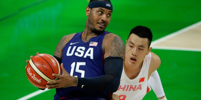 Carmelo Anthony on Day 1 of the Rio 2016 Olympic Games at Carioca Arena 1 on August 6, 2016 in Rio de Janeiro, Brazil.