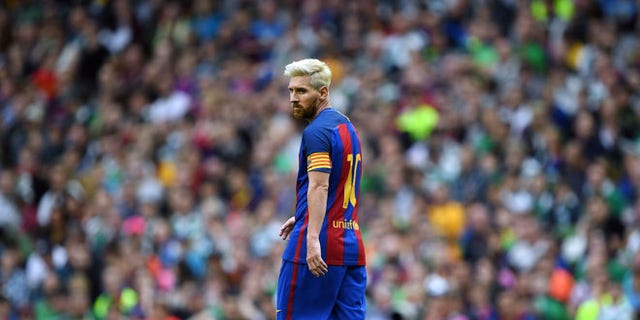 Lionel Messi on July 30, 2016 in Dublin, Ireland.