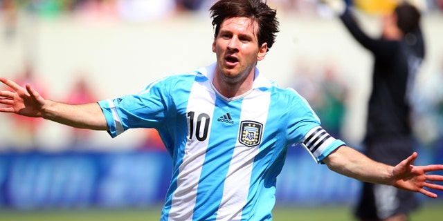 Lionel Messi on June 9, 2012 at MetLife Stadium in East Rutherford, New Jersey.