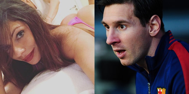 Suzy Cortez, the 2015 Miss BumBum contest winner, and Lionel Messi. (Photos: Cortez, Instagram; Messi, Getty Images)
