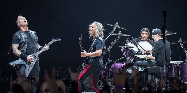 Heavy metal lovers will soon be able to show their Metallica fandom with a watch line coming out this fall. Pictured from left to right are members James Hetfield, Kirk Hammett, Robert Trujillo and Lars Ulrich.