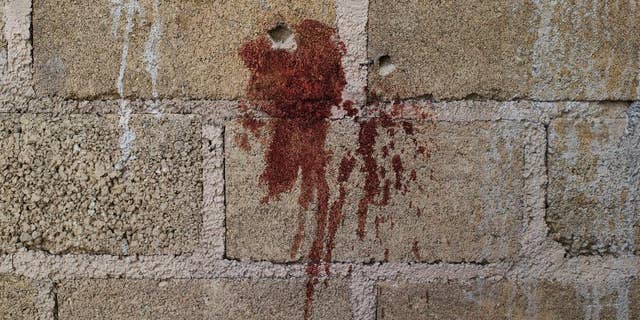 FILE - This July 3, 2014 file photo shows bullet holes and splattered blood on the wall of an an unfinished warehouse, where bodies of suspected criminals were found after an alleged gun battle with soldiers, on the outskirts of San Pedro Limon in Mexico state, Mexico. A Mexican human rights group released documents Thursday, July 2, 2015, that show high-ranking officers had given soldiers standing orders to “kill criminals” ahead of last year’s army slaying of the suspected criminals. The army opened a criminal investigation the same day of the incident, yet issued a press release saying the suspected criminals had died in a gun battle. (AP Photo/Rebecca Blackwell, File)