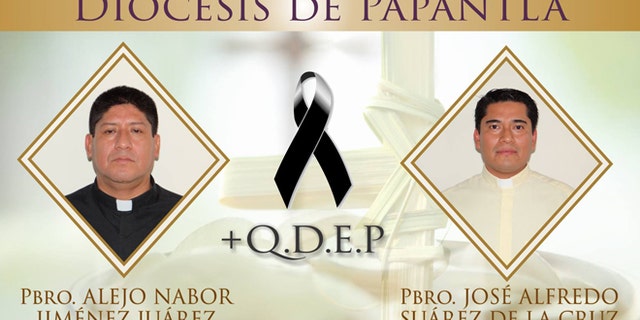 Priests Alejo Nabor Jimenez Juarez, left, and Jose Alfredo Juarez de la Cruz.