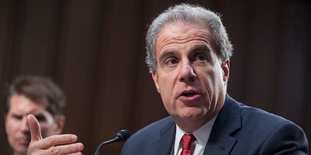  Michael Horowitz, inspector general of the Justice Department, testifies before a Senate Judiciary Committee in Hart Building titled "Oversight of the Foreign Agents Registration Act and Attempts to Influence U.S. Elections: Lessons Learned from Current and Prior Administrations," on July 26, 2017.  (Photo By Tom Williams/CQ Roll Call) (CQ Roll Call via AP Images)