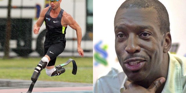 Gold-medalist Michael Johnson says South African Oscar Pistorius should not be allowed to run against able-bodied runners.