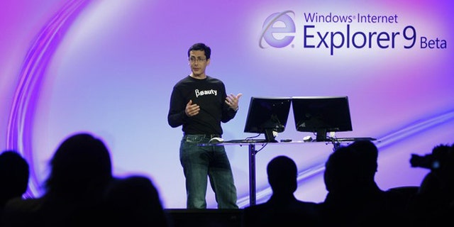 Microsoft Corp Vice President of Internet Explorer Dean Hachamovitch unveils Microsoft Internet Explorer 9 Beta version during a demonstration in San Francisco.