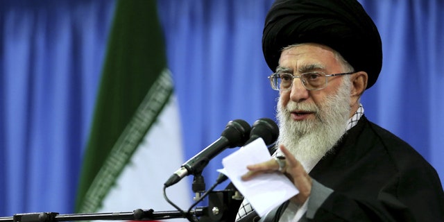 November 27, 2014: In this photo released by an official website of the office of the Iranian supreme leader, Supreme Leader Ayatollah Ali Khamenei speaks in a gathering of senior officials of Basij paramilitary force in Tehran. (AP Photo/Office of the Iranian Supreme Leader)