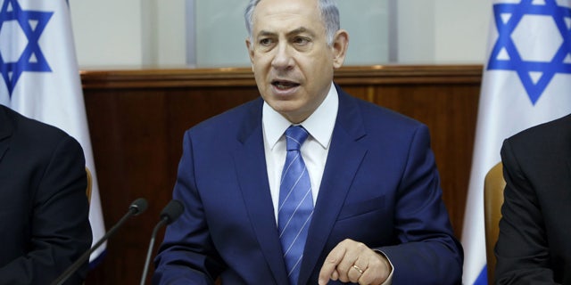 August 2, 2015: Israel's Prime Minister Benjamin Netanyahu chairs the weekly cabinet meeting in Jerusalem. (Gali Tibbon/Pool Photo via AP)