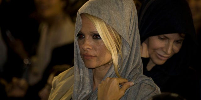 Nov. 7, 2010: U.S. actress Pamela Anderson is seen at the Western Wall, Judiasm's holiest site, in Jerusalem's Old City.