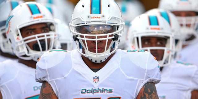 Mike Pouncey #51 of the Miami Dolphins.