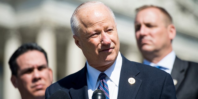 UNITED STATES - APRIL 18: Rep. Mike Coffman, R-Colo., speaks during a news conference on the use of the