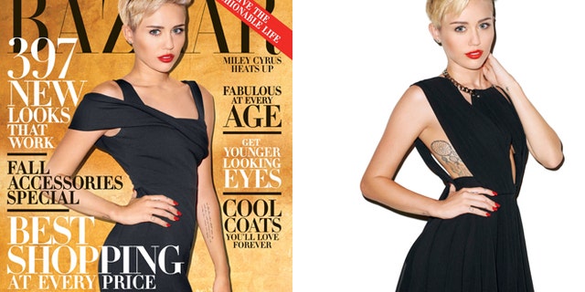 Miley Cyrus graces the cover of Harper's Bazaar, on newstands Sept. 24, 2013.
