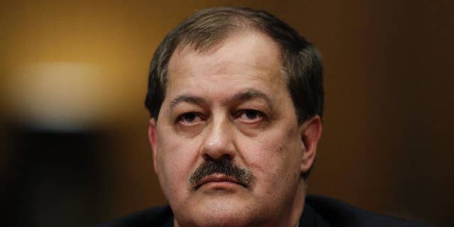 Massey Energy Company Chief Executive Officer Don Blankenship pauses as he testifies on Capitol Hill in Washington, May 20, 2010. (Associated Press)