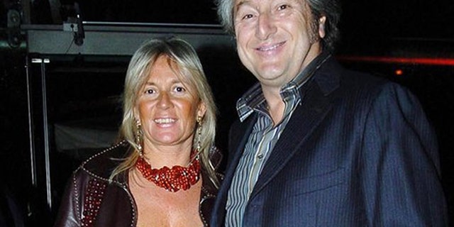 Vittorio Missoni, right, and his wife Maurizia Castiglioni smile in Milan, Italy on March 30, 2005.