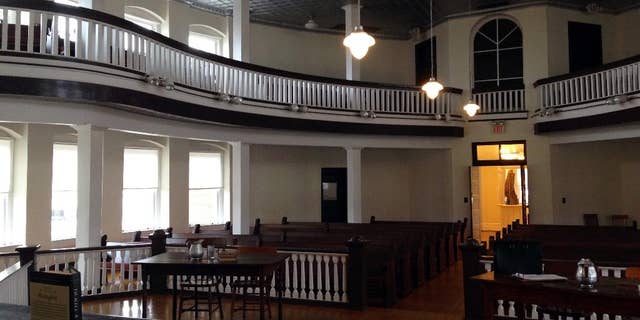 This photo taken on Wednesday, Jan. 15, 2015, shows the old courtroom that served as inspiration for the novel and movie "To Kill A Mockingbird" in Monroeville, Ala. "Mockingbird" author Harper Lee is receiving books and other personal items from the estate of her late sister Alice Lee according to a will filed recently in Monroe County Probate Court. (AP Photo/Jay Reeves)