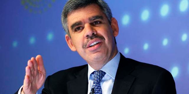 Former PIMCO Chief Executive Officer and Co-Chief Investment Officer Mohamed El-Erian speaks during an interview at Thomson Reuters.