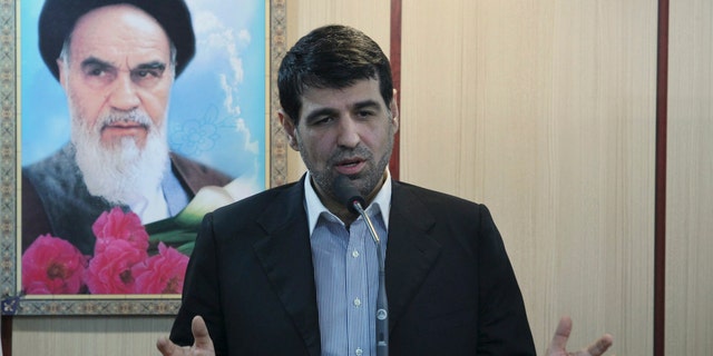 March 15: Mohammad Sharif Malekzadeh, an ally of President Mahmoud Ahmadinejad, making an address in Tehran, Iran. On Tuesday Malekzadeh resigned from his recently appointed post as deputy foreign minister, part of a larger power struggle in Iran between supporters of President Ahmadinejad and those of the country's powerful Muslim Clerics.