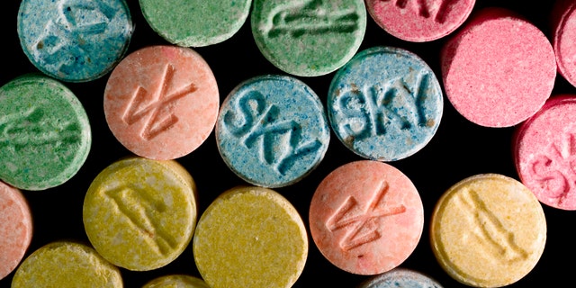 Ecstasy pills, which contain MDMA as their main chemical, are pictured in this undated handout photo courtesy of the United States Drug Enforcement Administration (DEA). (REUTERS/U.S. DEA/Handout via Reuters)