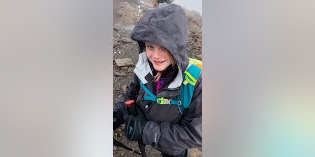 Despite snow and rain through their entire hike, Montannah never complained.