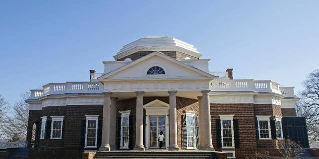 FILE - In this Feb. 7, 2014 file photo, Thomas Jefferson's Monticello home is seen in Charlottesville, Va.  