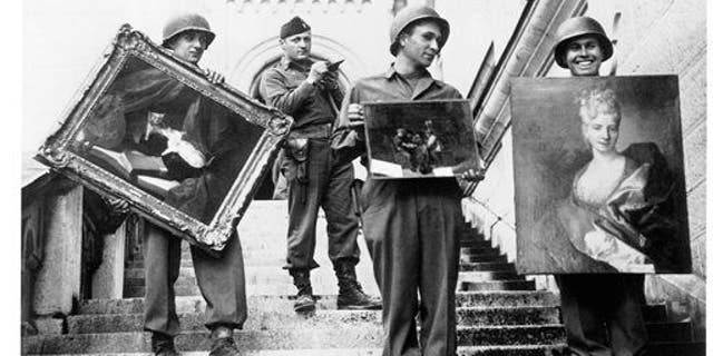 The Monuments Men recover paintings from Neuschwanstein castle in Germany in May 1945.